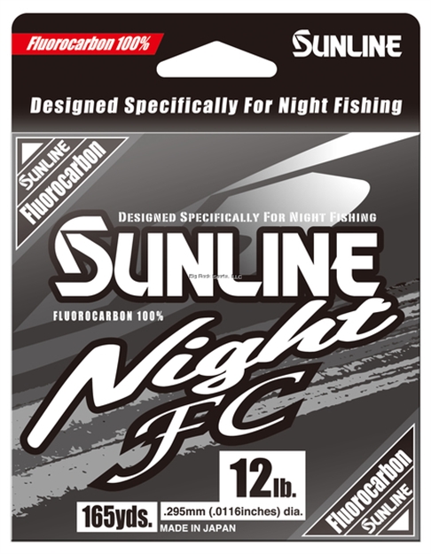 Picture of Sunline Night FC 12Lb, 165Yd, Clear Blue Fluoresent, 100% Flurocarbon