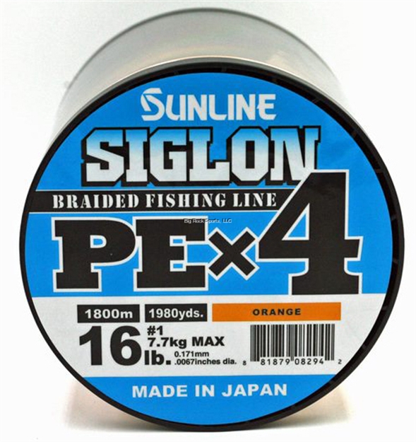 Picture of Sunline Siglon Pex4 4-Strand Braided Line, Orange, 1968 Yd, 16Lb, Tight Weave, Low Diameter