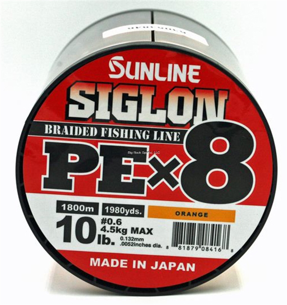 Picture of Sunline Siglon Pex8 8-Strand Braided Line, Orange, 1968 Yd, 10Lb, Tight Weave, Low Diameter