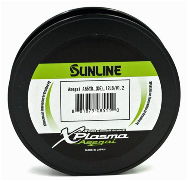 Picture of Sunline Xplasma Asegai  P-Ion 8 Strand PE Braid 165 YD Dark Green 12Lb