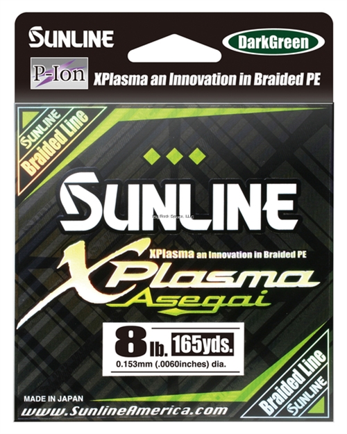 Picture of Sunline Xplasma Asegai P-Ion 8 Strand PE Braid 8Lb 165Yd Dark Green