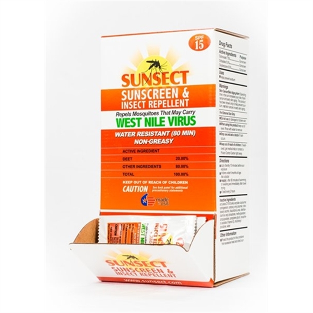 Picture of Sunsect Sunscreen + Insect Repellent Spf15 20% Deet .3Oz Foil Packs