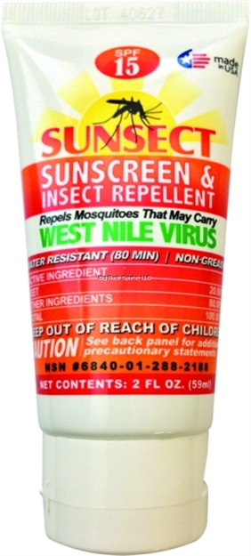 Picture of Sunsect Sunscreen + Insect Repellent Spf15 20% Deet 2Oz Tube