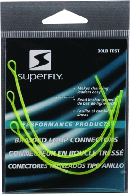 Picture of Superfly Braided Leader Loops Connectors Chartreuse