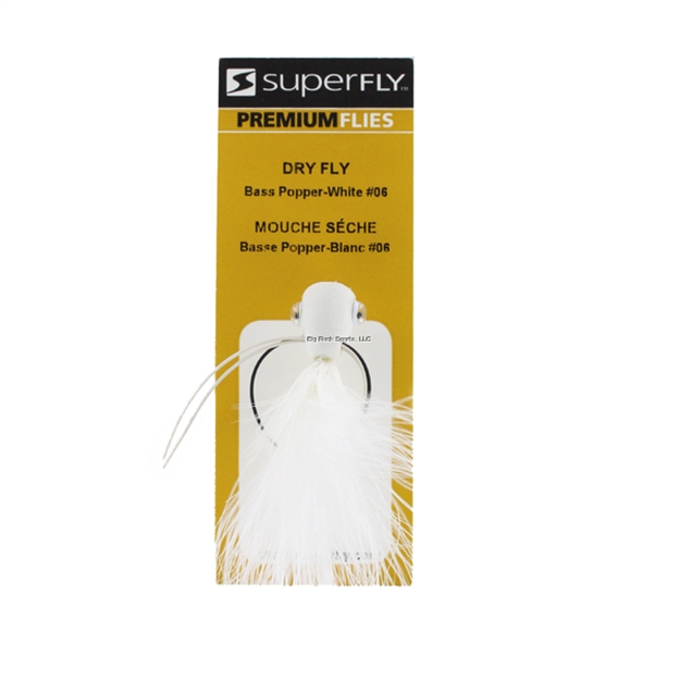 Picture of Superfly Dry Fly Bass Popper White 1/Pk