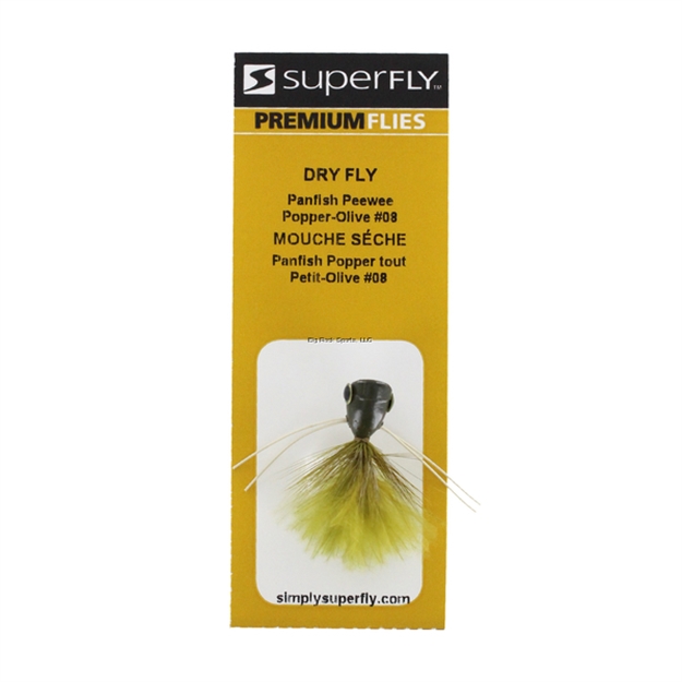 Picture of Superfly Dry Fly Panfish Pee Wee Popper Oliv 1/Pk