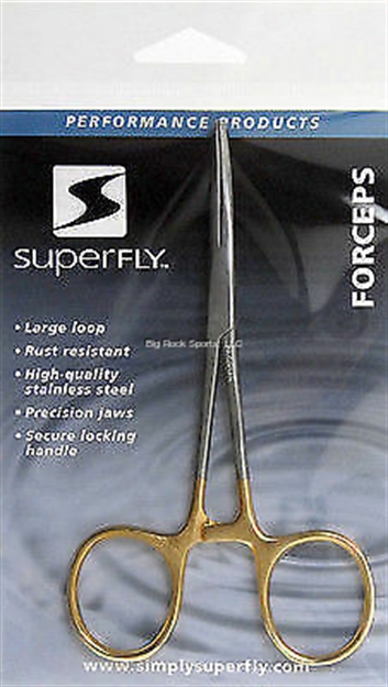 Picture of Superfly Forcep Curved Gold Large