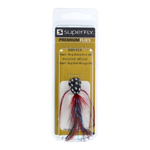 Picture of Superfly Popper Fly Poppin Bug Chart/Red 1/Pk