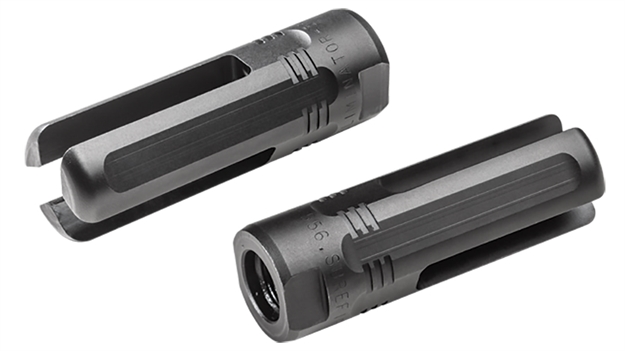 Picture of  Surefire 3Peliminator5561228 3P Eliminator Flash Hider Black Nitride Stainless Steel With 1/2"-28 Tpi Threads & 2.60" Oal For 5.56X45mm Nato M16, M4