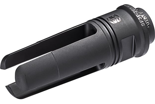 Picture of  Surefire Sf3p762mg1228 Socom 3-Prong Flash Hider Black Dlc Stainless Steel With 1/2"-28 Tpi Threads & 2.60" Oal For 7.62X51mm Nato Ar-10