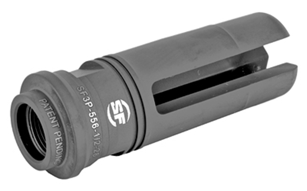 Picture of Surefire Sf3p5561228 Suppressor Adapter Flash Hider 5.56X45mm Nato 1/2"-28 Tpi Stainless Steel Black Nitride SFMB556