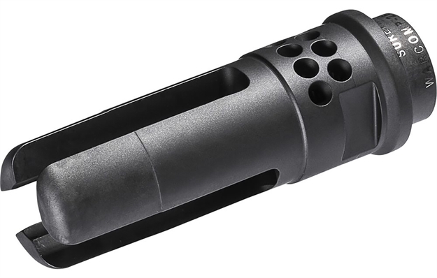 Picture of  Surefire Warcomp556m15x1 Warcomp QD Flash Hider 22 Cal (5.56Mm) M15x1 Tpi, Open Tine 3-Prong, Ported Black Stainless Steel For HK 417 (Socom Suppressor Compatible)