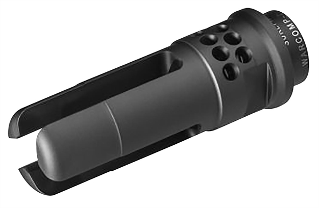 Picture of Surefire Warcomp762m15x1 Warcomp 3-Prong Flash Hider M15x1 2.70" Black Dlc Stainless Steel Ported For 7.62Mm HK 417 & Socom Suppressor