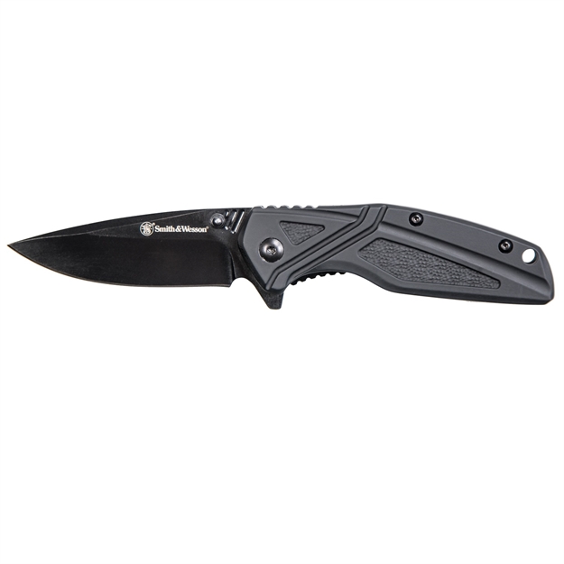 Picture of Smith & Wesson Knives S&W Sw1101 Blk Rub Alum Blk 3" 1084308 661120413332