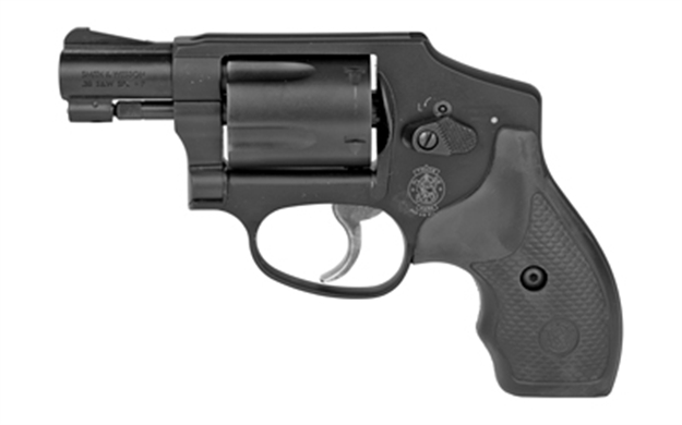 Picture of Smith & Wesson 442 Airweight Revolver 38 Spl, 1.875 In, Syn Grp, 5 Rnd, Small Matte Blk Frame, Target Trgr 162810 022188628104