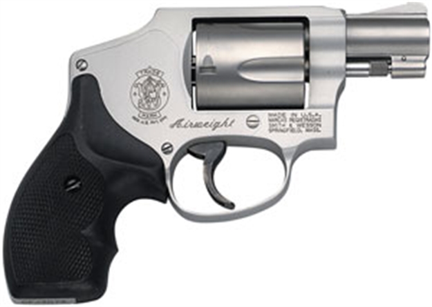 Picture of Smith & Wesson 642 Airweight Revolver 38 Spl, 1.875 In, Syn Grp, 5 Rnd, Small Matte Silver Frame, Target Trgr 163810 022188638103
