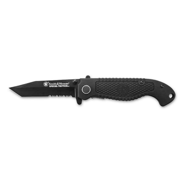 Picture of S&W Cktacb Folder 3.5 IN Black Combo Blade Polymer Handle