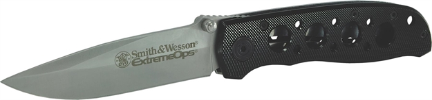 Picture of S&W Knives Ck105bk Extreme Ops Folder 3.22" 400 Stainless Drop Point Aluminum Black