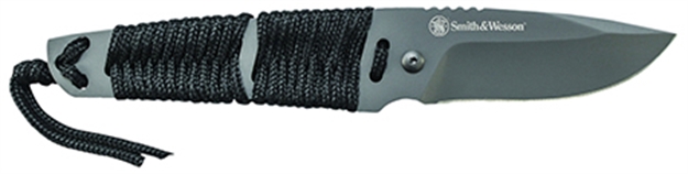 Picture of S&W Knives Sw910tam Tanto Fixed 2.8" 7Cr17mov SS With Paracord Blk