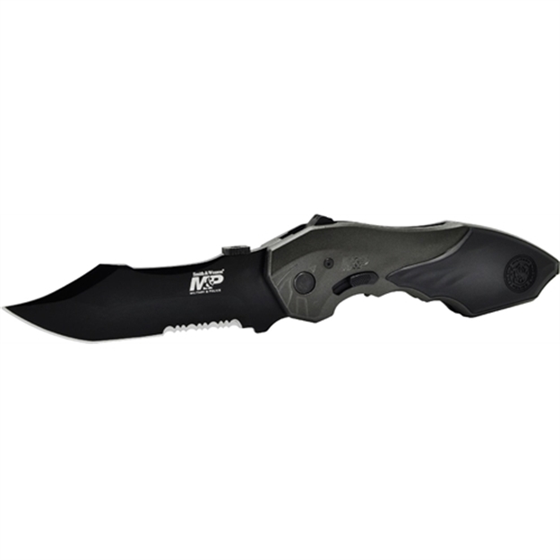 Picture of Smith & Wesson Knife M&P 2Nd Gen Spring Assist 3.5" Serrated Bowie! SWMP5LS