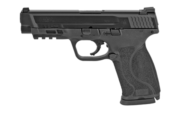 Picture of Smith & Wesson M&P M2.0 Semi-Auto Pistol, 45 Acp, 4.6" Bbl, Black, Polymer Grip, 10+1 Rnd, 2 Mags, White Two Dot Rear Sight, Striker 11523