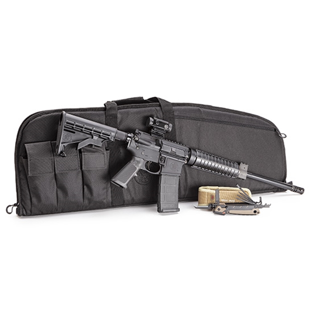 Picture of  Smith & Wesson 13712 M&P15 Sport II OR 5.56X45mm Nato 30+1 16", Black, Carbine Stock, Gas Block Integral Picatinny Rail, Crimson Trace Red Dot, Real Avid Tool Kit