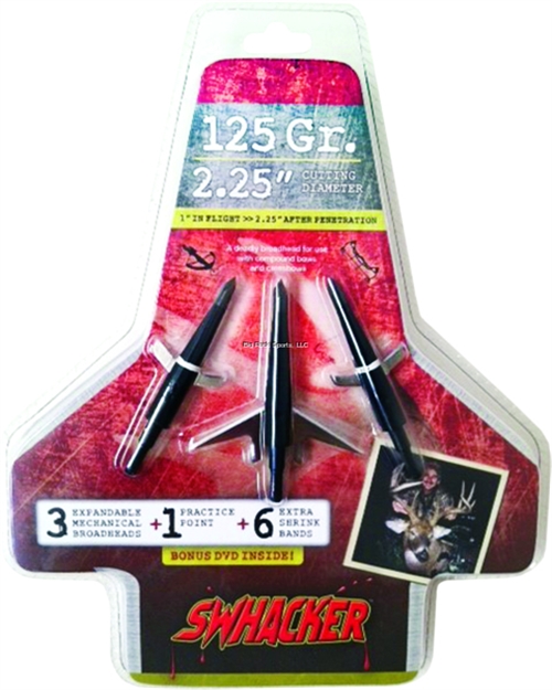 Picture of Swhacker 125 Grain 2.25" 2 Blade Broadhead 3Pk W/ Practice Tip SWH00202 895090002023