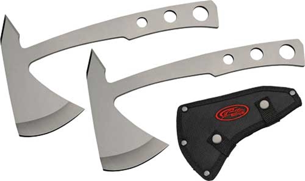 Picture of Szco Rite Edge Rite Edge 2Pc Throwing AX Set 4" Blade W/Nylon Sheath! 211526