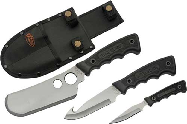 Picture of Szco Rite Edge Rite Edge 3Pc Skinning Set W/Black Rubber Hndl/Sheath 211167 801608015447