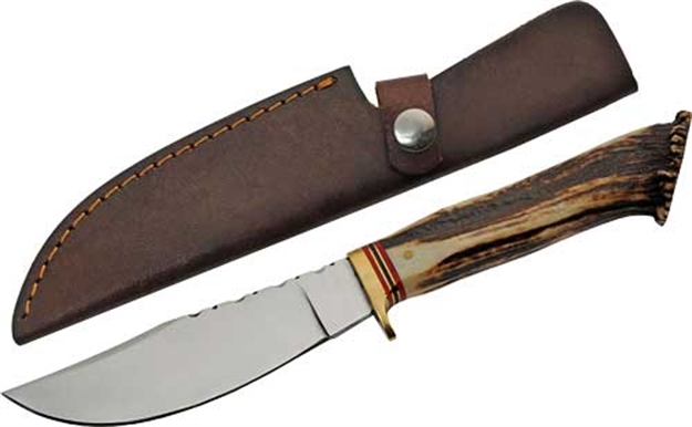 Picture of Szco Steel Stag Steel Stag 5" Stag Hunter Deer Antler Handle SS Blade SS7030 801608070309