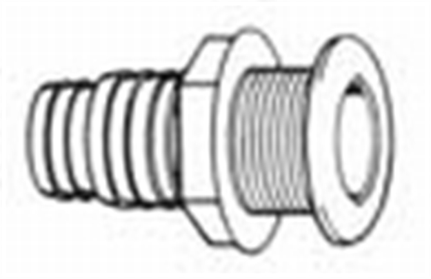 Picture of T. H. Marine Conn Thruhul Wht