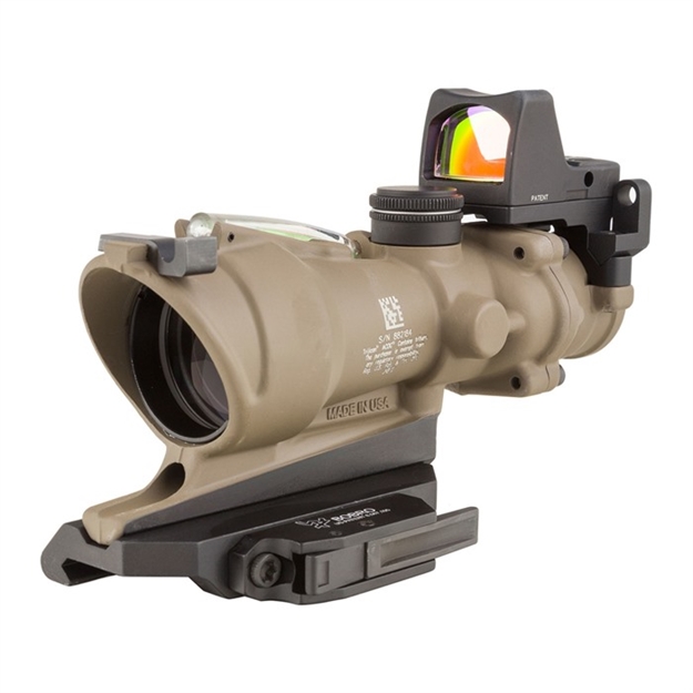 Picture of Trijicon Acog Ecos Scope/Reflex Sight, 4X32 Dual Illuminated Grn Crosshair 5.56 Reticle Led 3.25 Moa Red Dot Rmr Type2 Cerakote Fde TA31D100554 719307311824