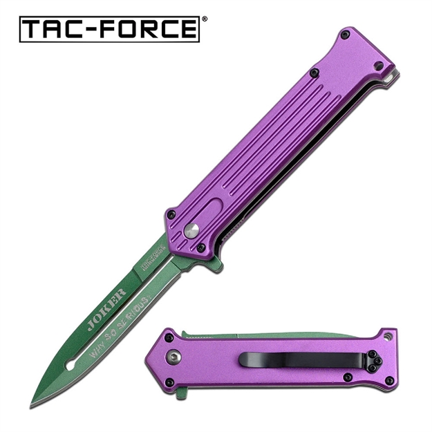 Picture of Tac-Force Assisted 3.0 IN Blade Purple Aluminum Handle