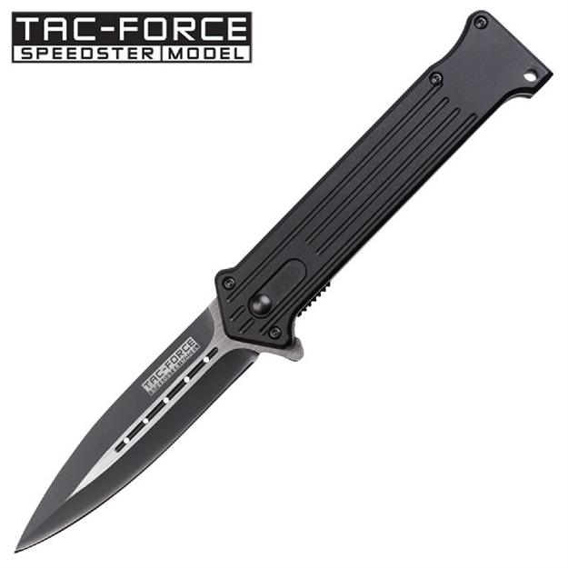 Picture of Tac-Force Assisted 3.25 IN Blade Black Aluminum Handle TF-624BK