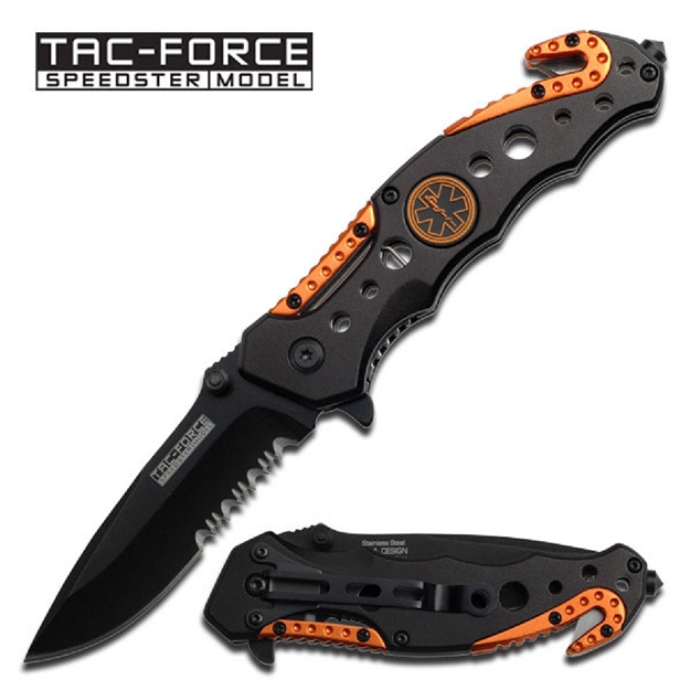 Picture of Tac-Force Assisted 3.25 IN Blade Orange-Black Aluminum Hndl