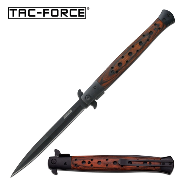 Picture of Tac-Force Assisted 5.5 IN Blade Brown Pakkawood Handle