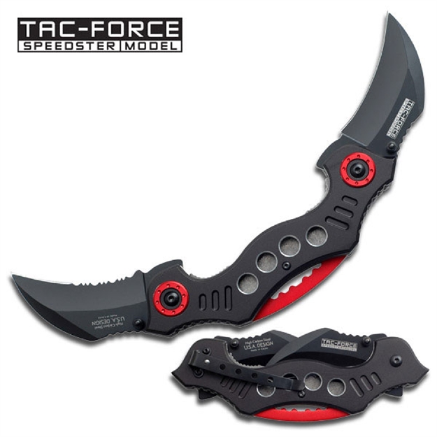 Picture of Tac-Force Dual Karambit Blades 2.5 IN Black Aluminum Handle
