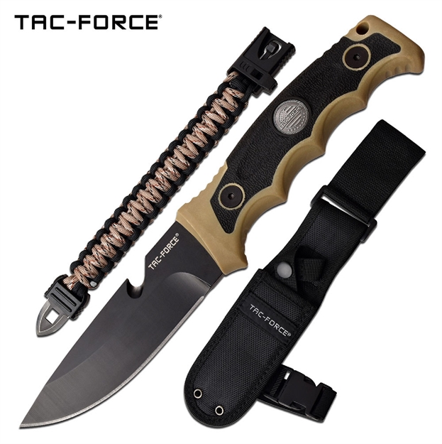 Picture of Tac-Force Fixed 4.5 IN Blade Tan Rubber Handle