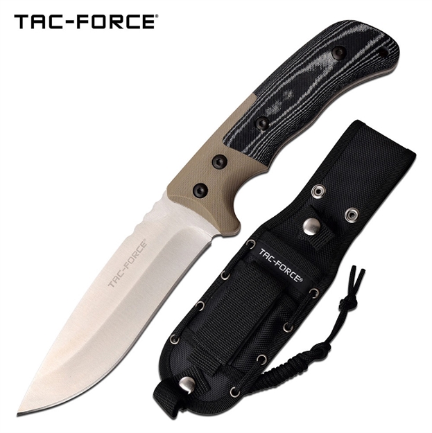 Picture of Tac-Force Fixed 4.9 IN Blade Tan-White Micarta Handle