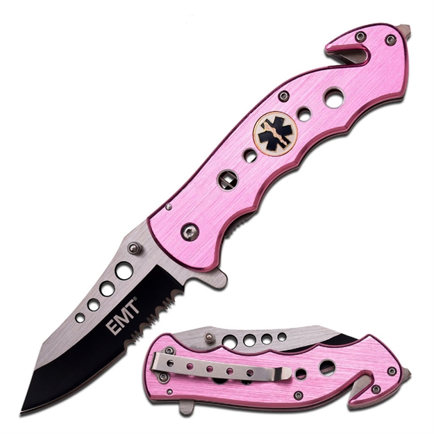 Picture of Tac Force Pink 4.5In Emt Rescue Folder With Aluminum Handle