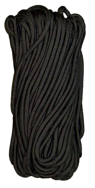 Picture of  Tacshield 03000 550 Cord  Black Paracord 50' Long 843119030007