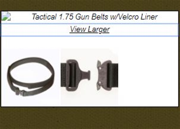 Picture of Tac Shield Gun Belt 1.75" RF Cobra T303v-Lgbk
