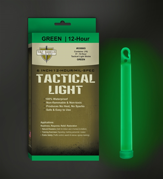 Picture of Tac Shield Shield Tactical Light Stick 12 Hour 6" Green 10Pk 03086G