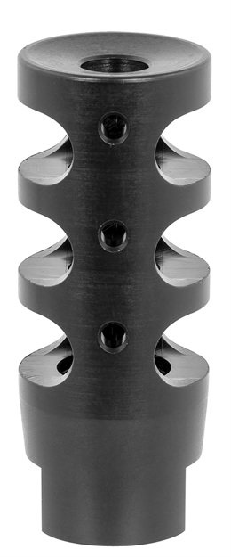 Picture of  Tacfire Mz10023bn Compact Compensator Black Nitride Steel With 5/8"-24 Tpi Threads, 2.50" Oal & 1" Diameter For 308 Win Ar-10