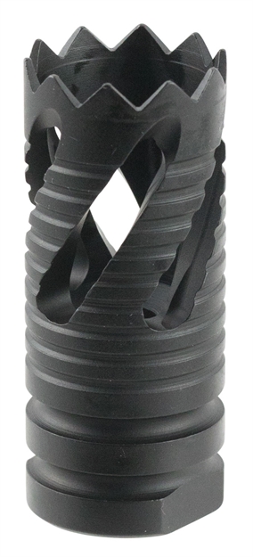 Picture of  Tacfire Mz1021 Thread Crown Muzzle Brake Black Oxide Steel With 1/2"-28 Tpi Threads & 2.05" Oal For 5.56X45mm Nato Ar-15