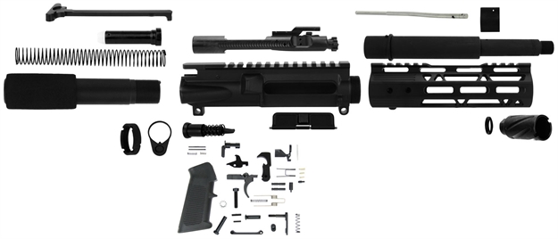 Picture of Tacfire Pk300lpk7 AR  300 Blackout Pistol Build Kit With Lower Parts Kit 7.5" Black Parkerized Barrel