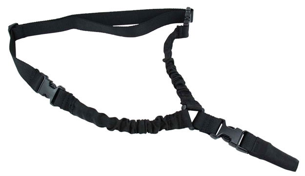 Picture of  Tacfire Sl002b One Point Sling Black Nylon 30"-40" Oal Adjustable Double Bungee Rifle