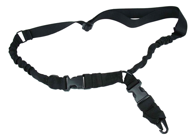 Picture of  Tacfire Sl003b 2 TO 1 Point Sling Black Nylon 30"-40" Oal Adjustable Double Bungee Rifle 811261022706