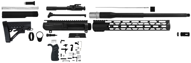 Picture of Tacfire Ssrk6.5Crdlpk18bn AR Rifle Build Kit With Lower Parts Kit Black Nitride 1/2"-28 Tpi 18"