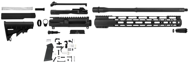 Picture of Tacfire Ssrk9mm16lpk AR Build Kit  Sports South Exclusive 9Mm Luger Ar-15 Black Nitride Steel 1/2"X36 745559515246